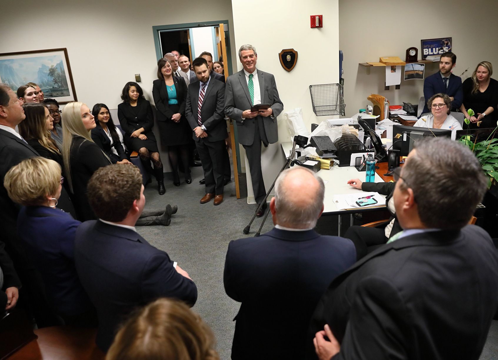 St. Louis County prosecuting attorney Robert P. McCulloch prepares to leave office